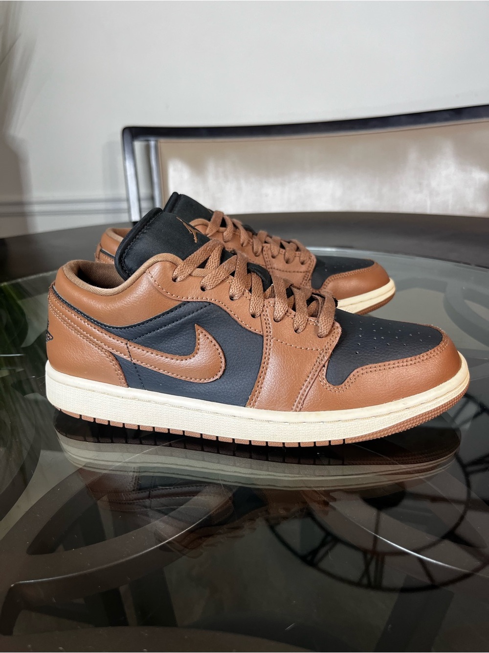Nike Air Jordan 1 Low Archaeo Brown Black Womens 9.5